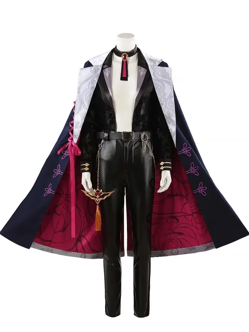 Anime Game Nu: Carnival Cosplay Aster Men Women Coat Top Pants Armband Collar Belt Waist Chain Full Suit Customizable Costumes