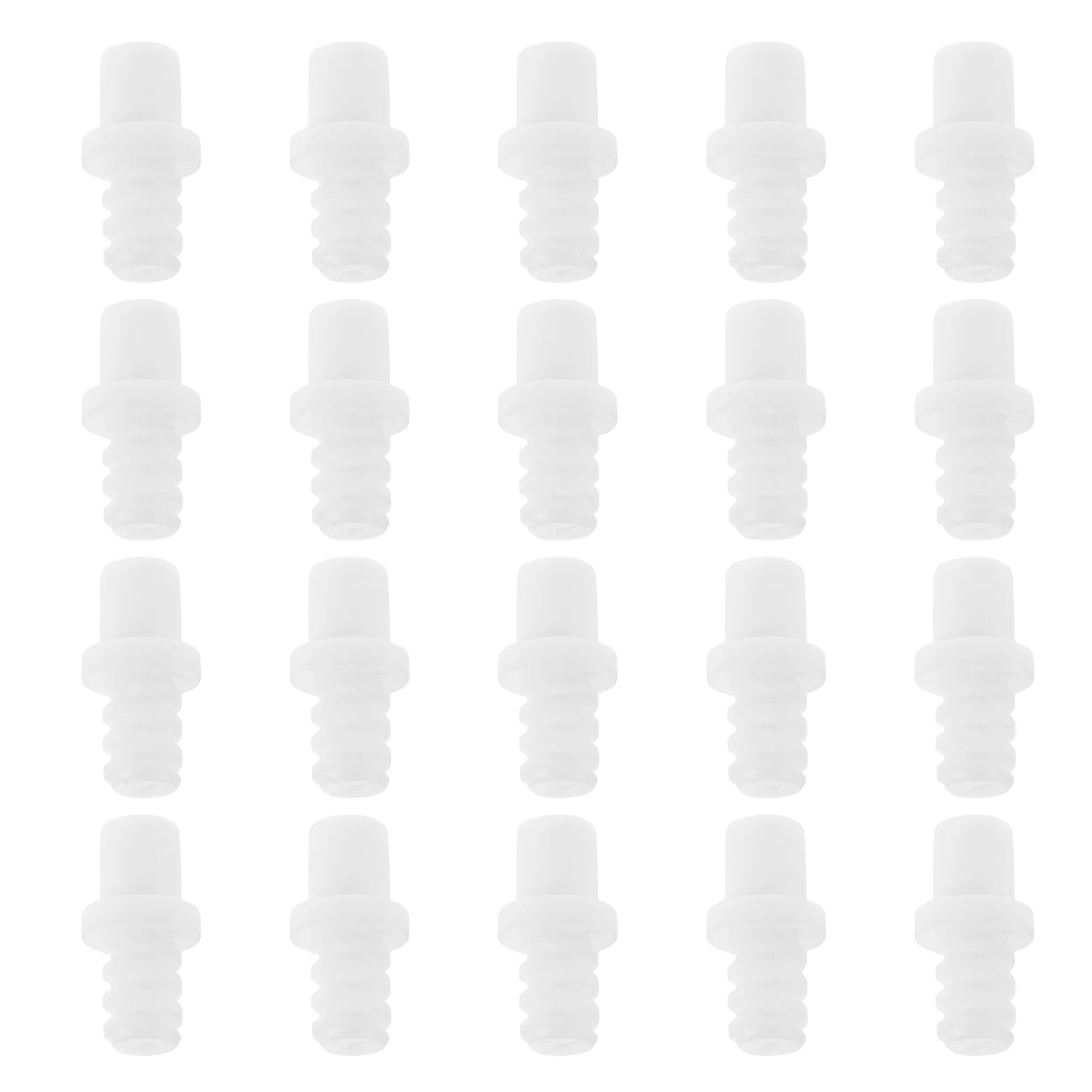 

20Pcs Toilet Brush Handle Adapter Spiral Joint Replacement Connector Durable Plastic Fixing Cleaner Accessory Parts