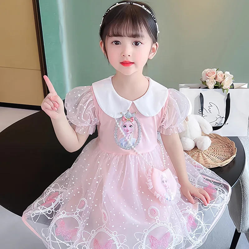 

2024 Flower Girls Wedding Dress Children Elegant Party Princess Dress Girl Baptism Sleeveless Tutu Dress 2-10 Years