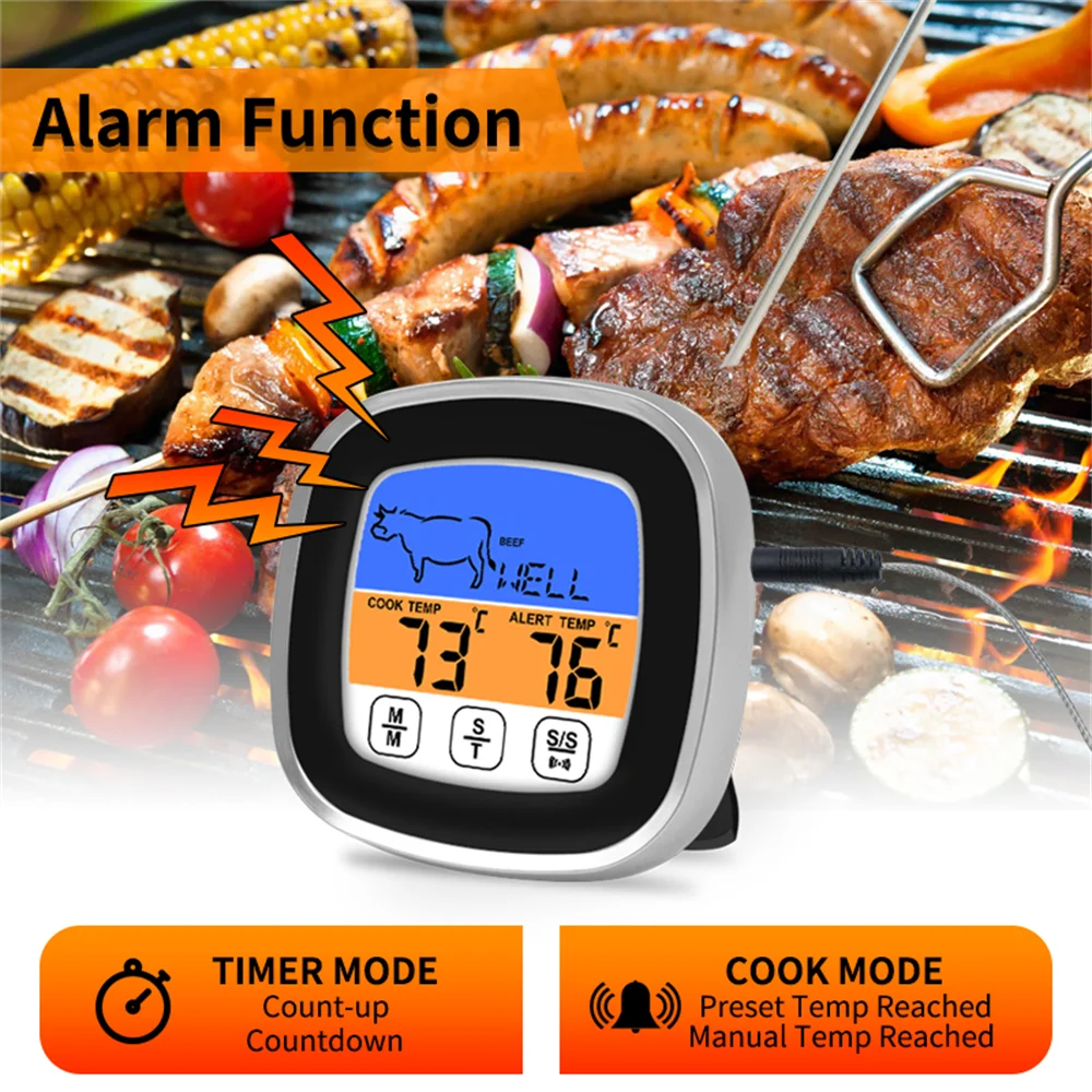 Digital Meat Kitchen Thermometer Stainless Waterproof Meat Temperature Probe Home Food Electronic Thermometer