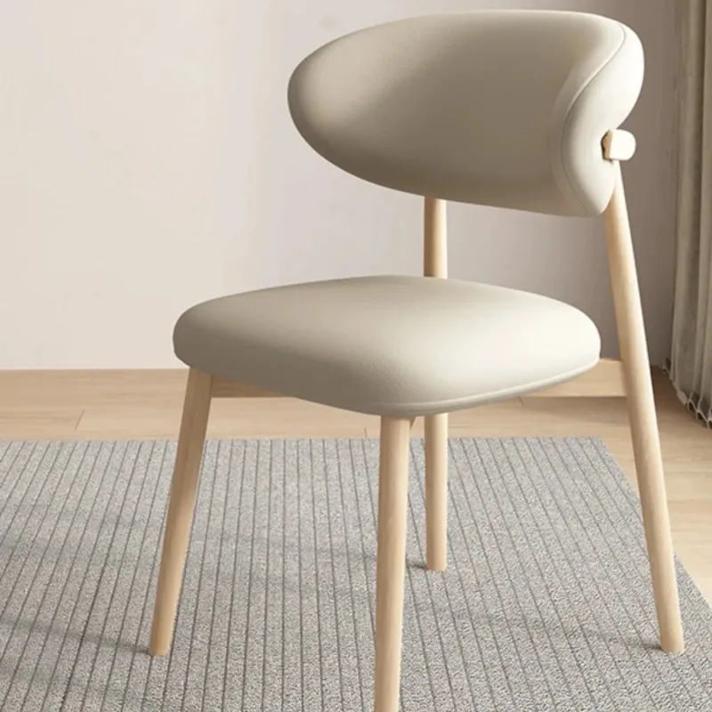 Modern and minimalist Nordic solid wood dining chairs, household light luxury dining tables, chairs, hotel leisure desks