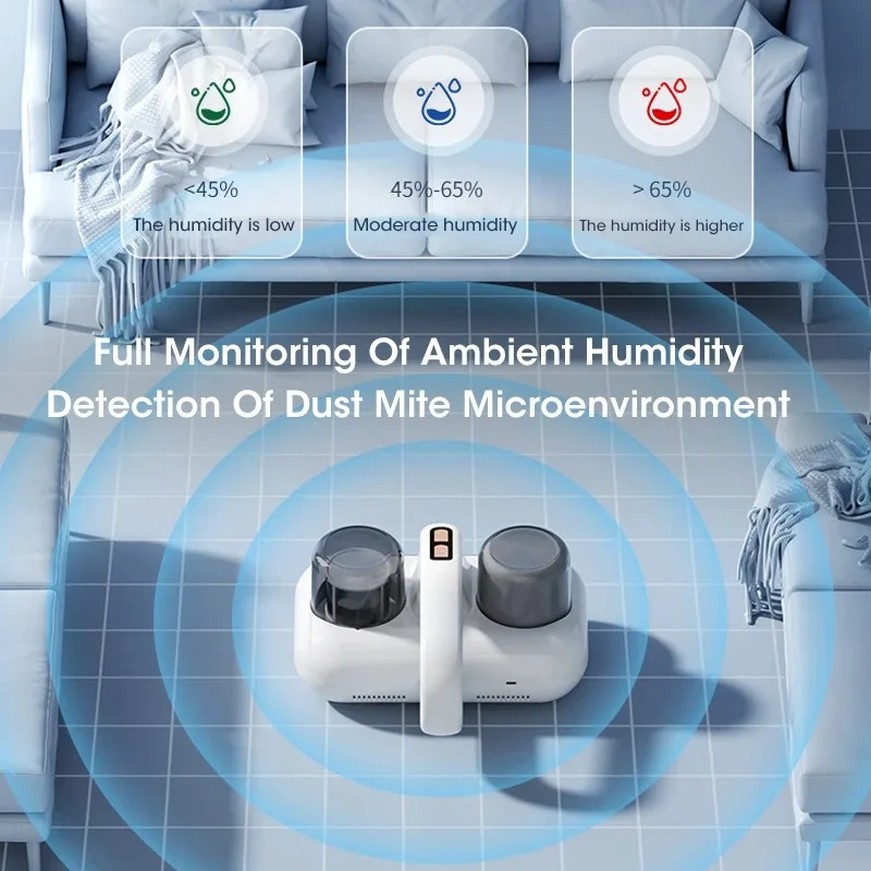 Wireless Handheld UV Mite Killer Vacuum Cleaner with Powerful Beating Sterilization for Household Bed Mattress