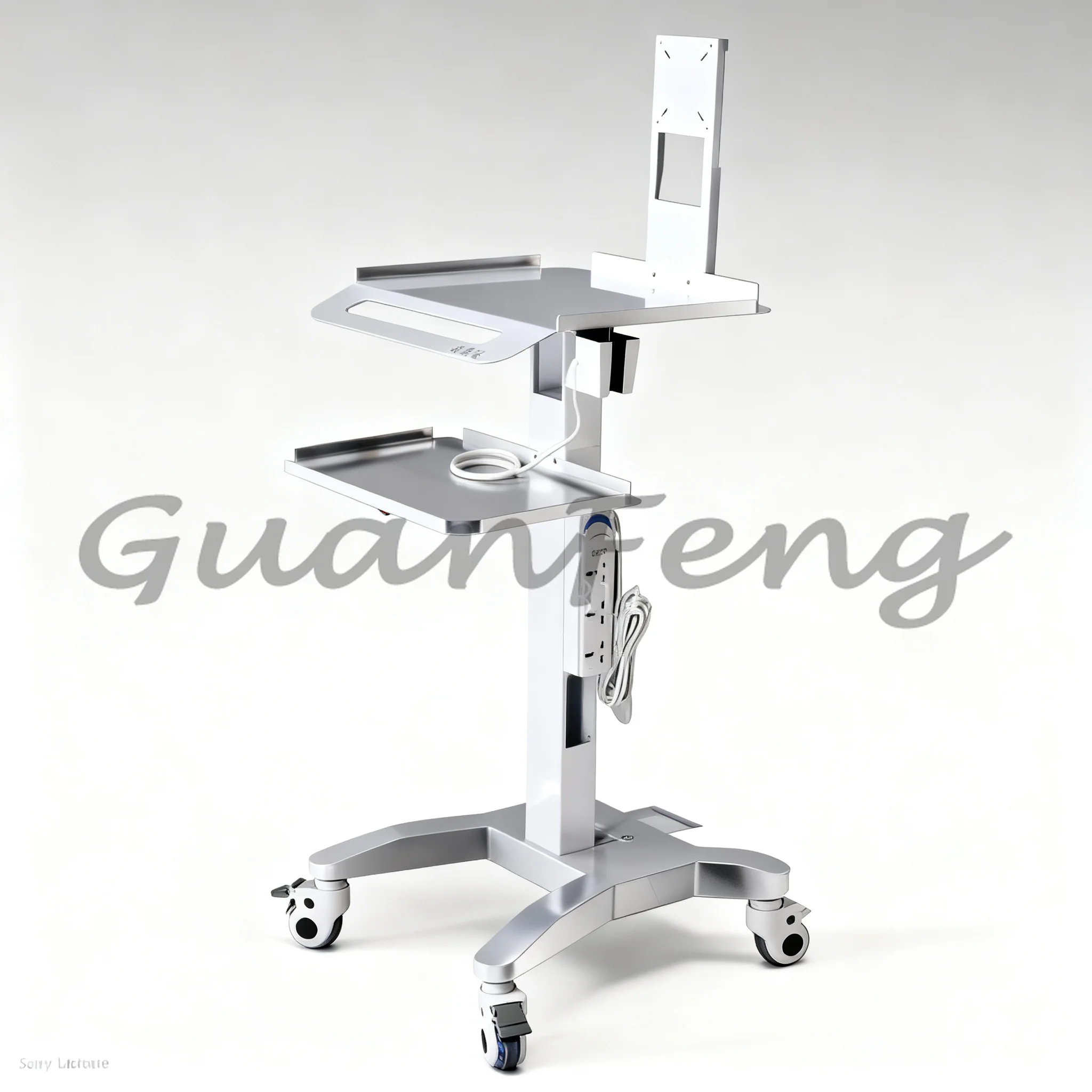 Dental Mobile Instrument Trolley, Multifunctional Medical Rolling Cart with  Bracket