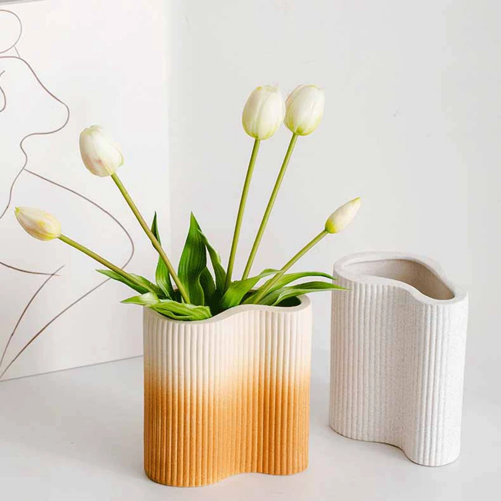 Nordic simple creative decoration ceramic vase TV cabinet living room simulation flower arrangement flower decoration device