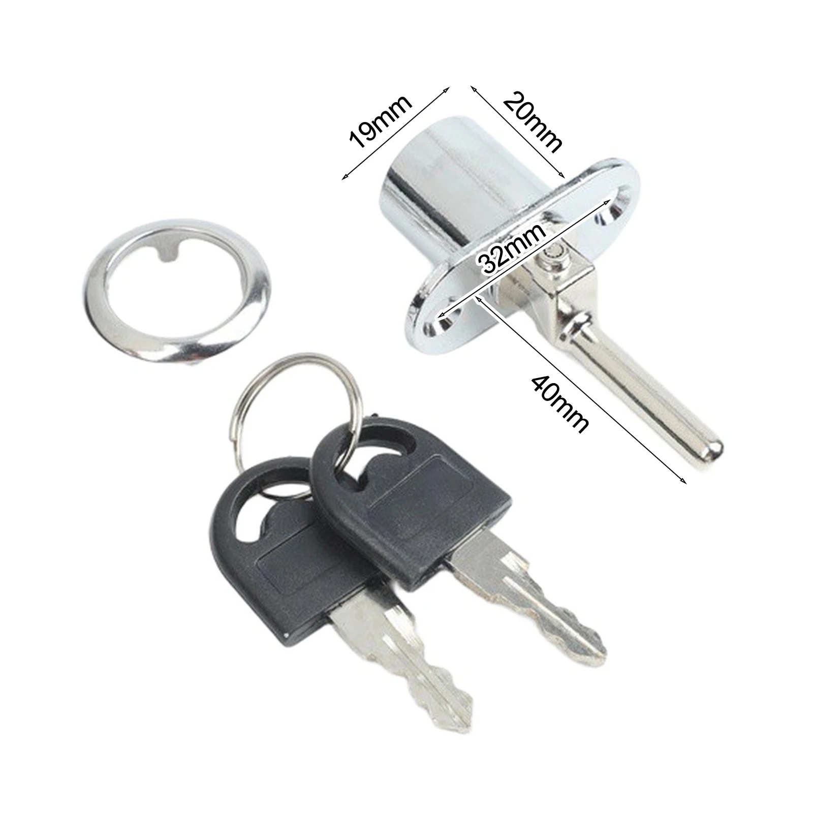 Chrome Plated Zinc Alloy Cabinet Lock for Wooden Cabinet Doors Aluminum Shutters and Garage Roller Shutter Systems