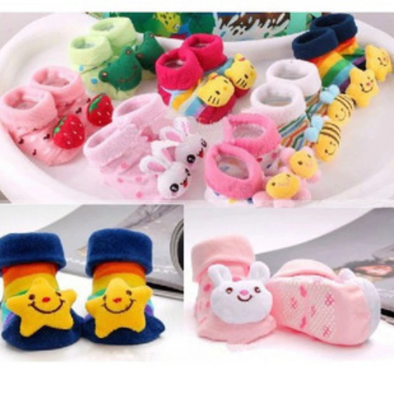 

3 Pair cotton Baby socks rubber anti slip Boy Girl floor kids Toddlers autumn spring Animal Infant newborn Cute gift cheap stuff