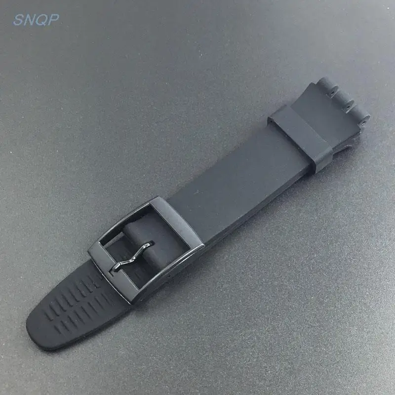 Ultra-thin Watch Band for Swatch Skin Strap Replacement Pin Buckle 16mm 17mm 19mm 20mm Silicone Rubber Wristband Watchband