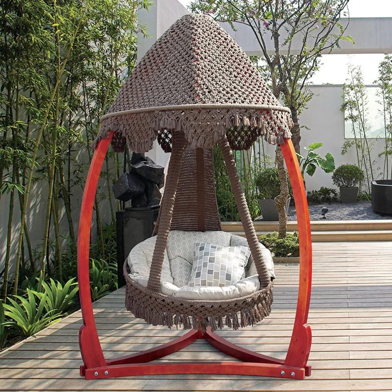 

Outdoor rocking chair, balcony, courtyard lounge chair, leisure furniture, rocking bed, hanging chair, thatched hanging basket