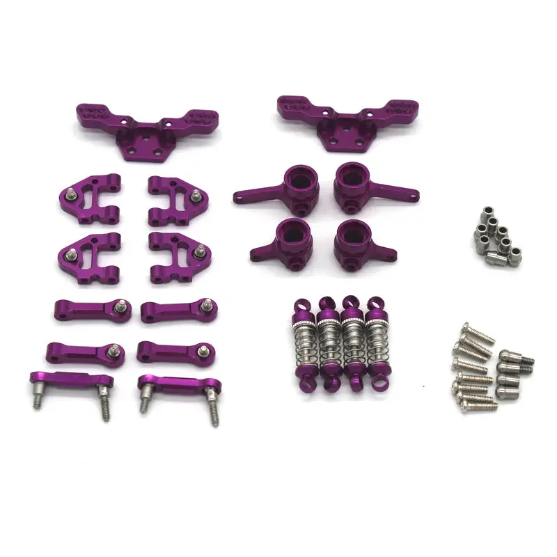 WLtoys 284131 284010 284161 K989 K969 1/28 RC Metal Parts Set Steering Cup Rear Wheel Seat Swing Arm Shock Absorber Support