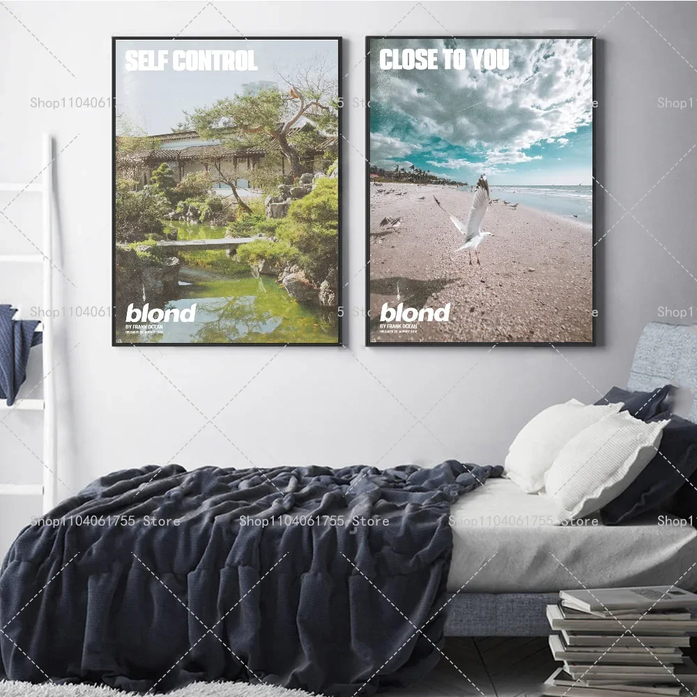 1 قطعة جديد فرانك المحيط شقراء الحنين الترا ألبوم الموسيقى قماش المشارك ذاتية اللصق الفن ورق مقاوم للماء ملصق غرفة جدار ديكور #3