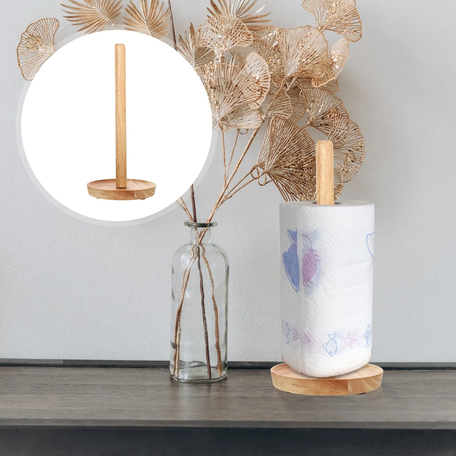 

Держатель для рулонной бумаги из массива дерева, тонкий, нескользящий, для туалетной бумаги, для ванной комнаты, домашний декор, подарок на новоселье, 1 шт.