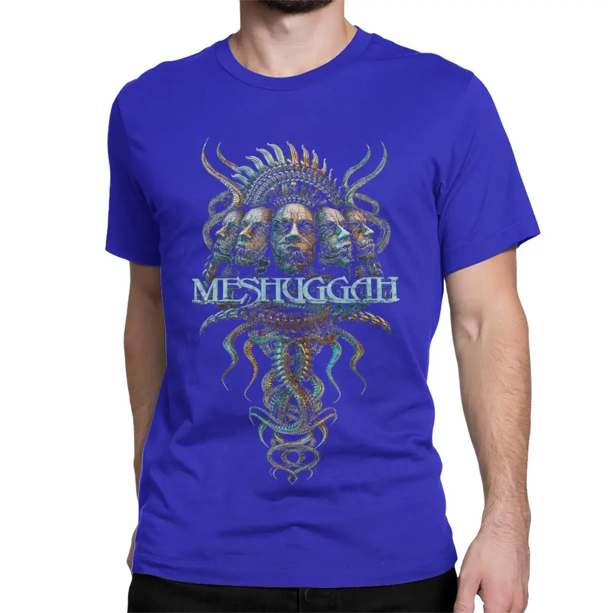 Meshuggah Tee Shirt S- 5XL Tops Novelty Future Breed Machine  Band Rock T-Shirt Men100% Cotton graphic harajuku oversized