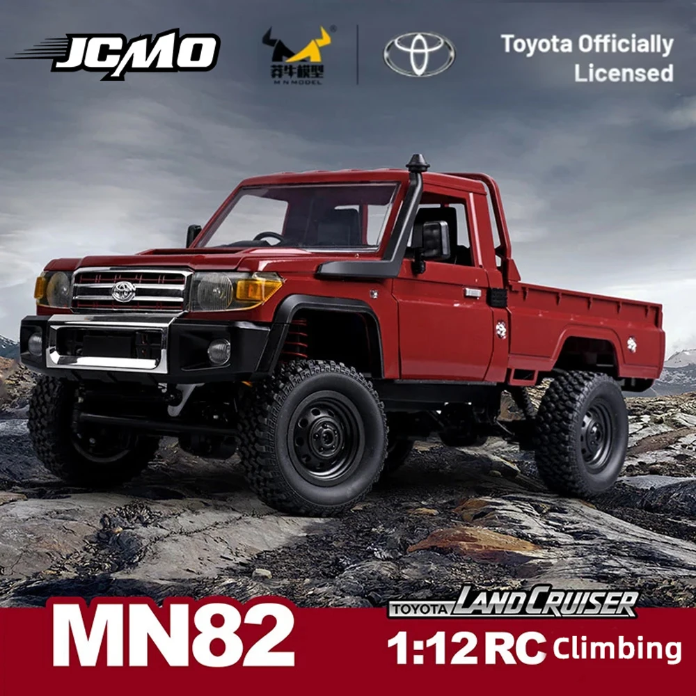 1:12 RC Pickup Truck Model, MN82 Retro 4WD Remote Control Car with LED Lights, Full-scale LC79 Simulation