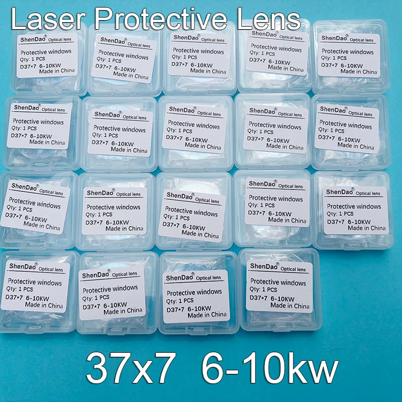 19 Stück Faserlaser-Schutzlinsen 37x7 10kW 15kW 20kW 30kW Schutzlinsen für Laserschneidmaschinen für Raytools CQWY WSX Precitec – Detail 2