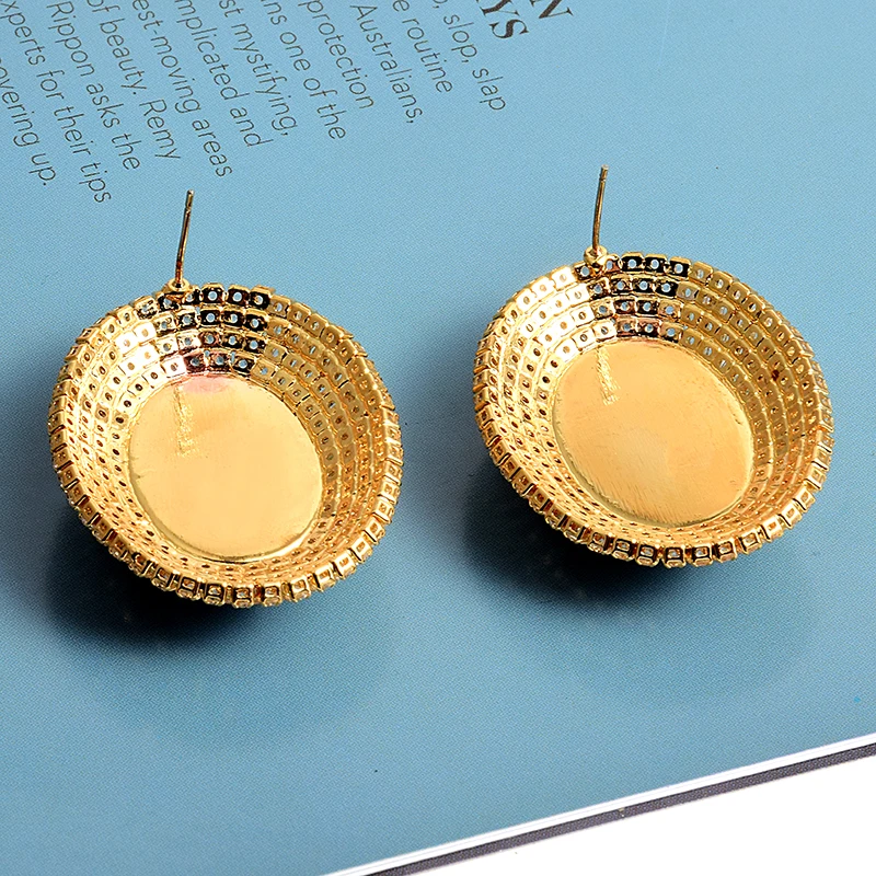 New Arrival Luxury Pearl Crystals Round Drop Earrings High-Quality For Women Fashion Earring Daily Birthday Party Jewelry Gifts