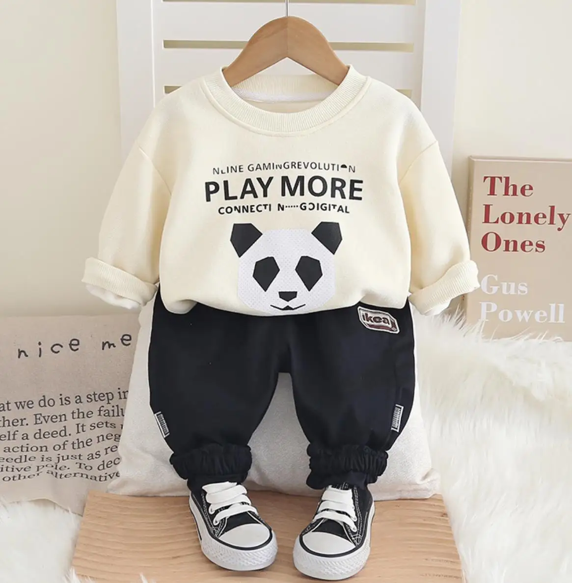 Ensemble sweat à capuche et pantalon de dessin animé pour garçons, vêtements pour enfants, survêtements pour tout-petits, col rond, tenues pour enfants, printemps, automne, 2024