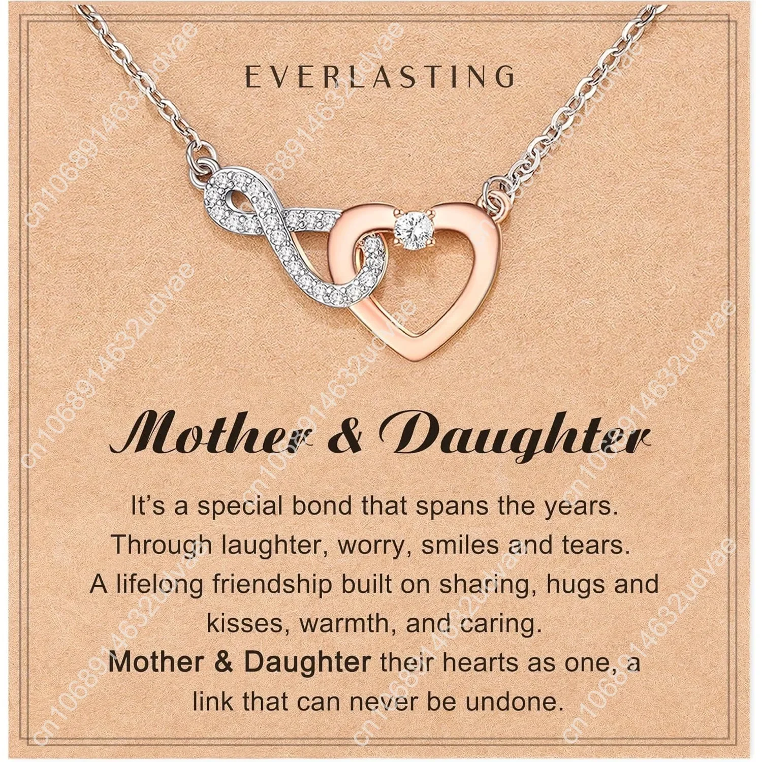 Shonyin لذيذ على شكل قلب إنفينيتي قلادة على شكل قلب للأم ابنة صديقة رفيق الروح الجدة حفيدة الأم في القانون Fr #1