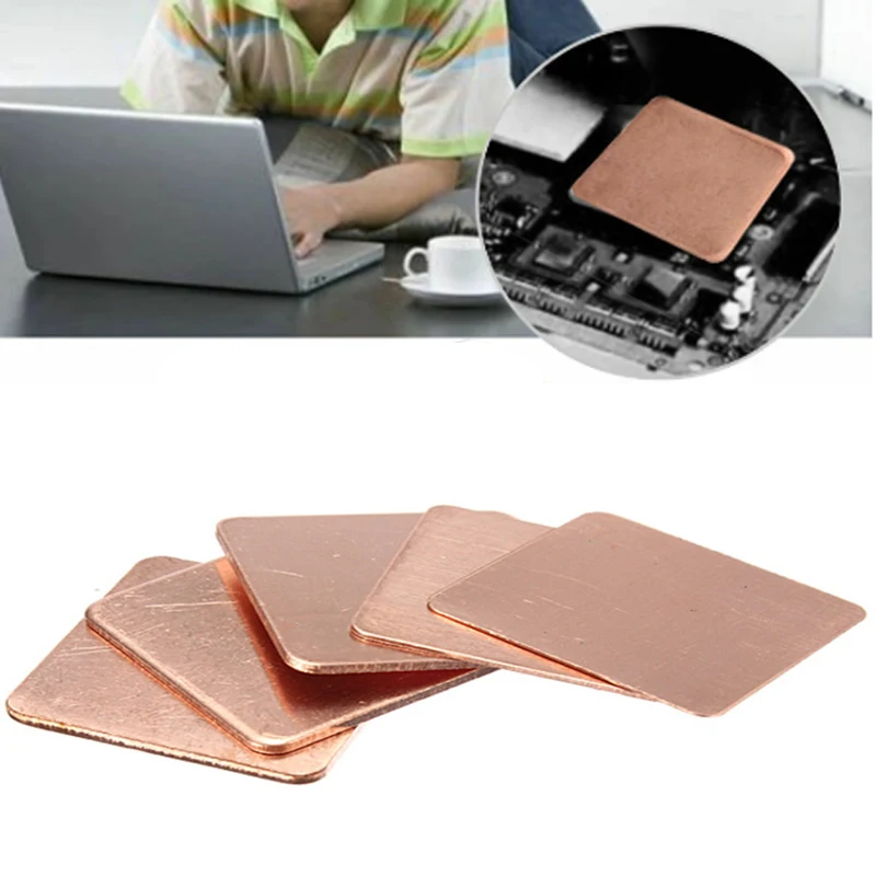 Imagem -05 - Dissipador de Cobre Pad para Laptop Folha de Cobre Strip Shim Pad Térmica para Gpu Cpu Chip Ram Cooling 03 Mm2 mm Espessura 10 Pcs 25 Pcs