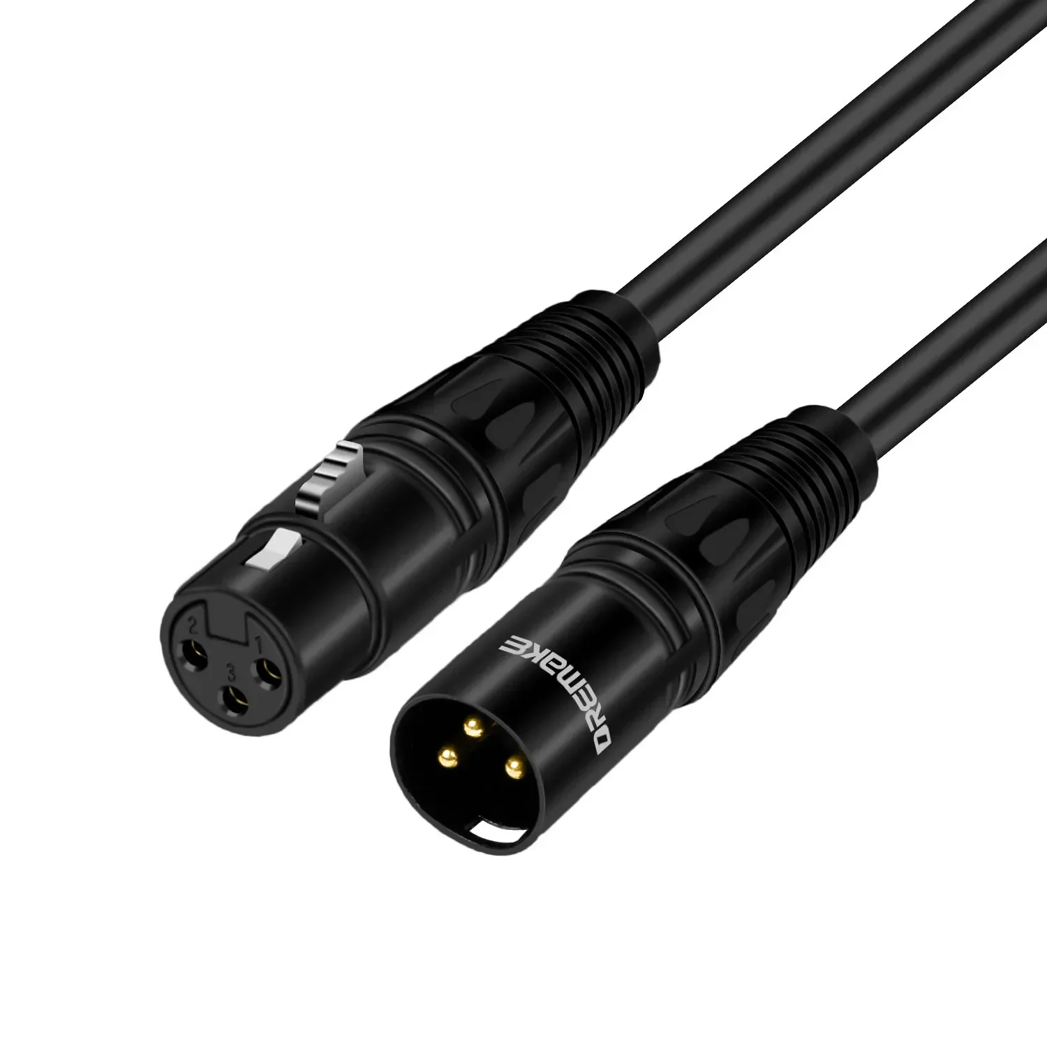 DREMAKE XLR Mic Cable Balanced XLR 3-Pin Male to Female Microphone Patch Audio Cable for Live Sound & Stage, Studio Harmonizer