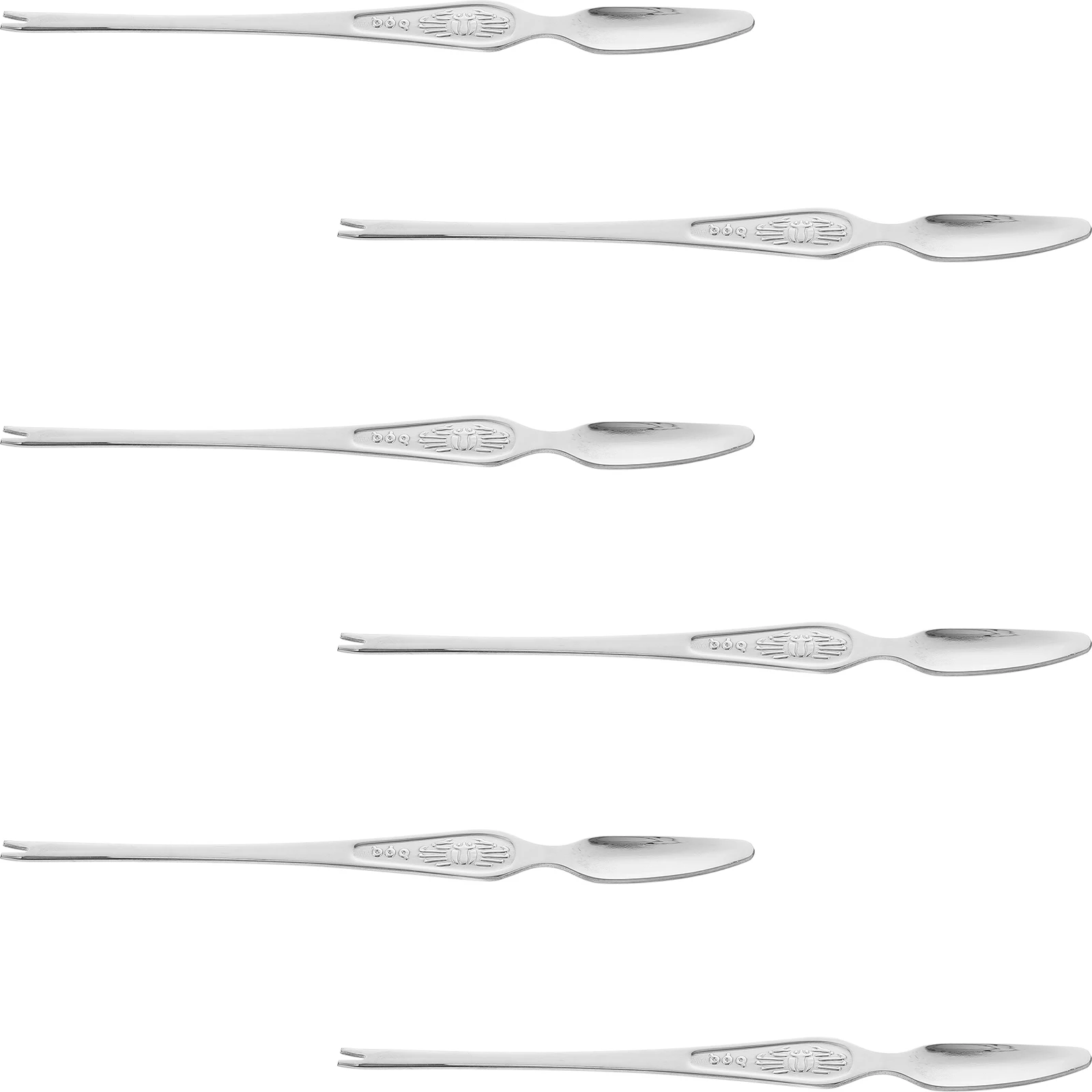 

6Pcs Stainless Steel Crab Forks Kitchen Gadget Seafood Tool for Home Restaurant Hotel Fine Workmanship