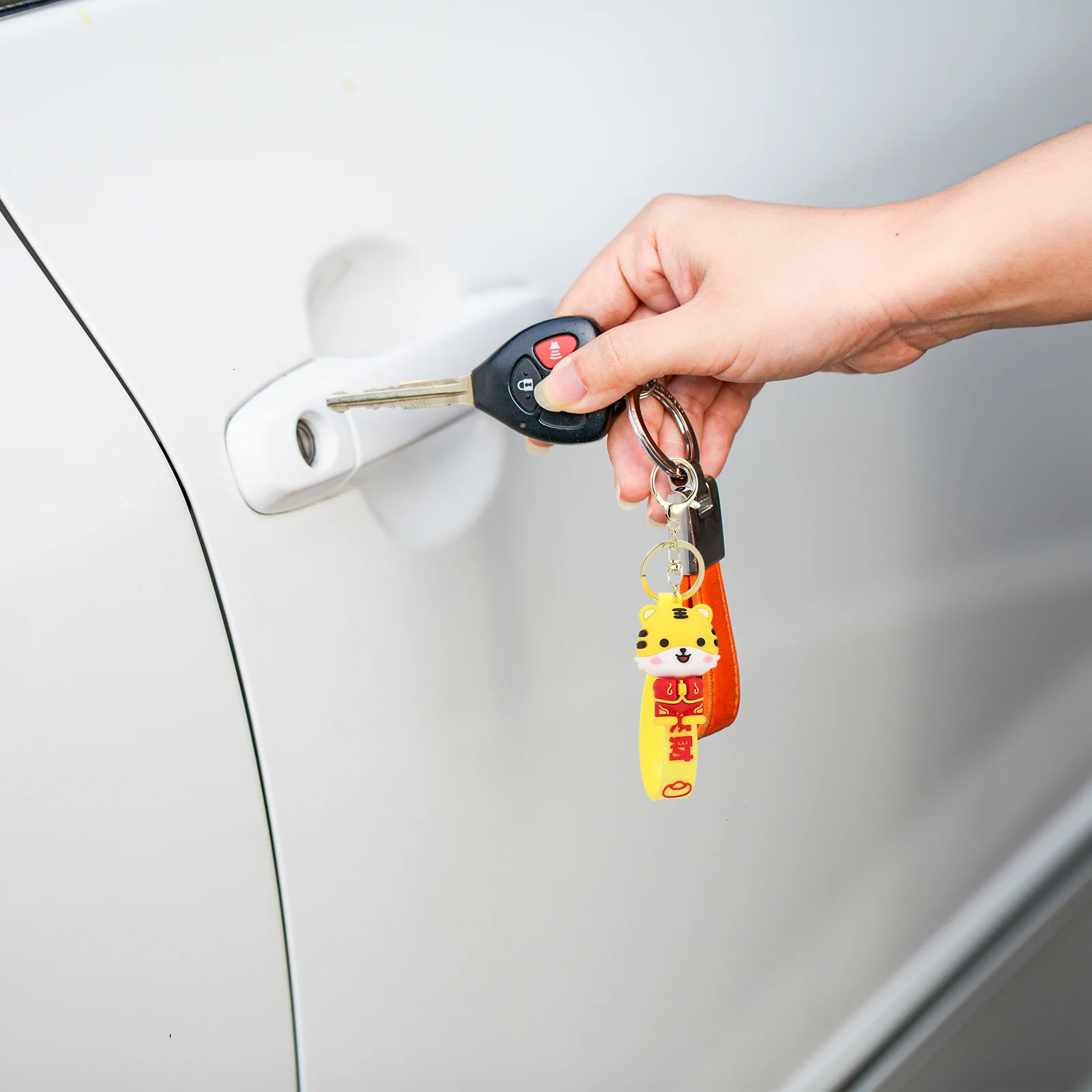 أنيق النمر العام مفتاح سلسلة قلادة معلقة ديكور قسط المواد المفاتيح ملحق للأطفال حقيبة معلقة قلادة #1