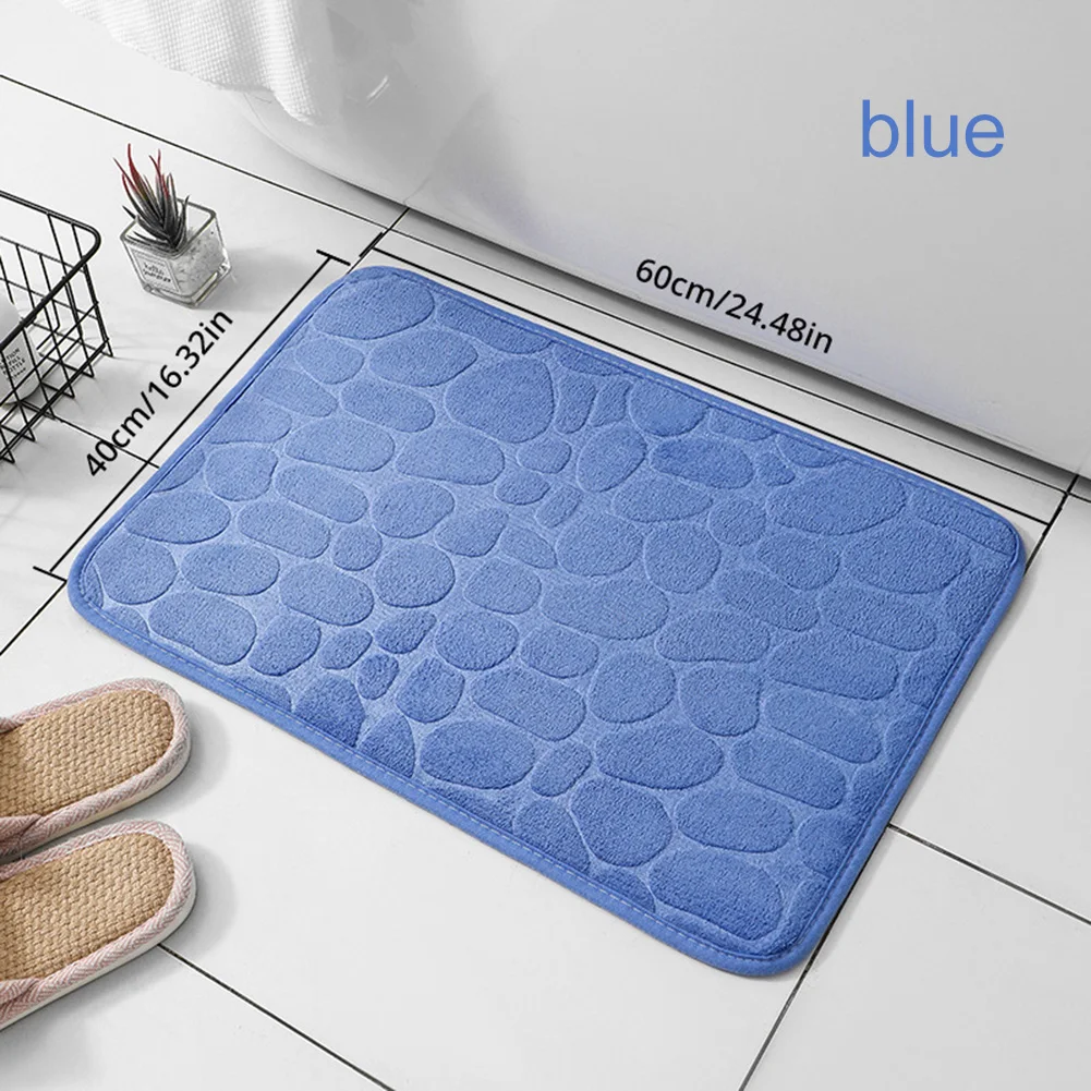 Keeps Floor Clean And Dry Bathroom Water-absorbing Mat Highly Absorbent Mat Coral Fleece Material Easy To Clean Latex Backing