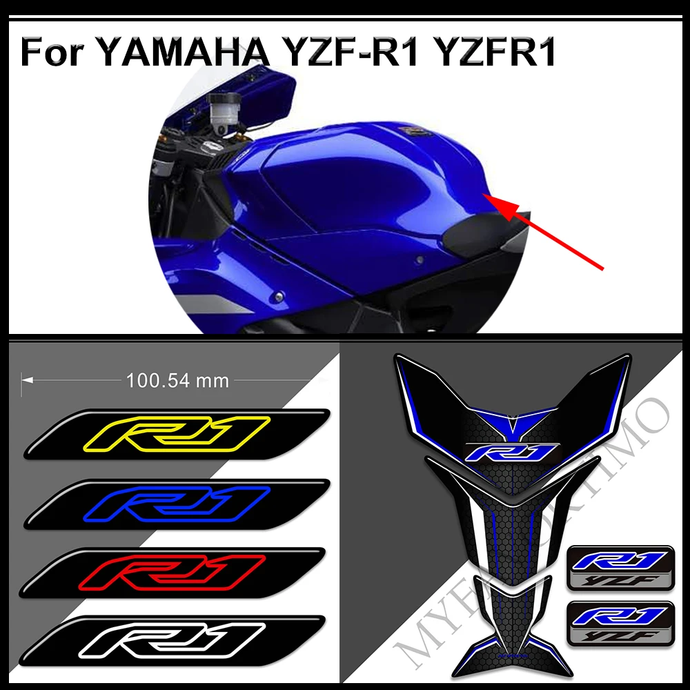 For YAMAHA YZF-R1 YZFR1 YZF R1 R 1000 Motorcycle Tank Pad Stickers Decals Protector Emblem Logo Gas Knee Kit