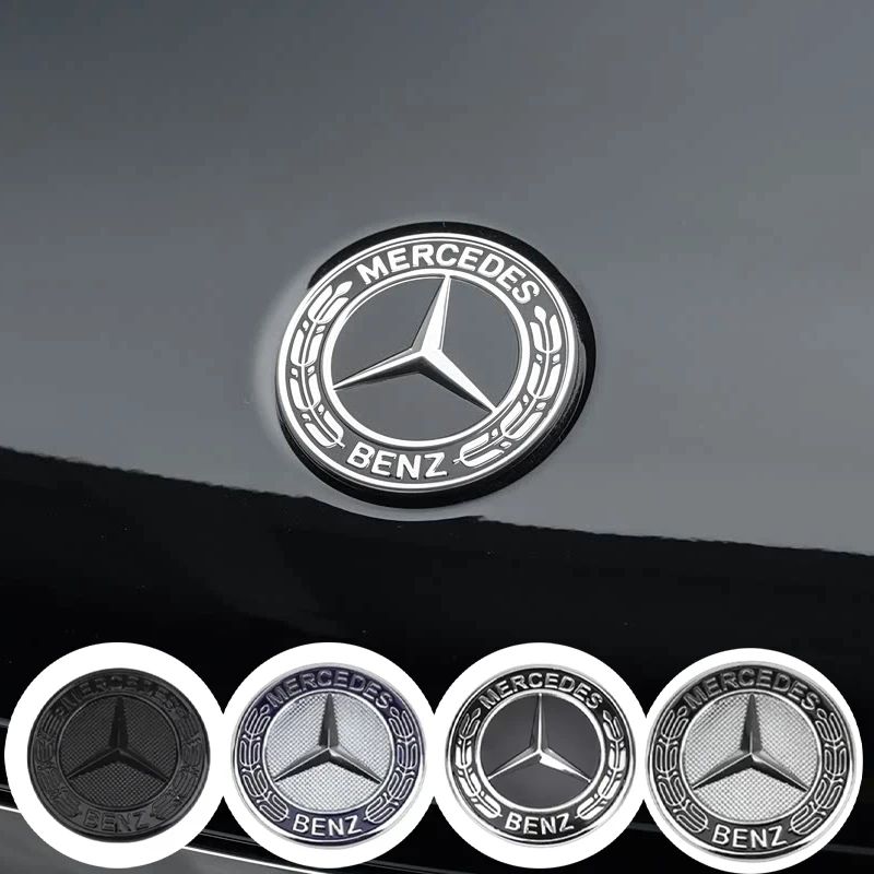 For Mercedes Benz AMG A B C D M S R G Class W447 W204 W205 W211 38MM 42MM ABS Car Front Hood Badge Covers Auto Decoration