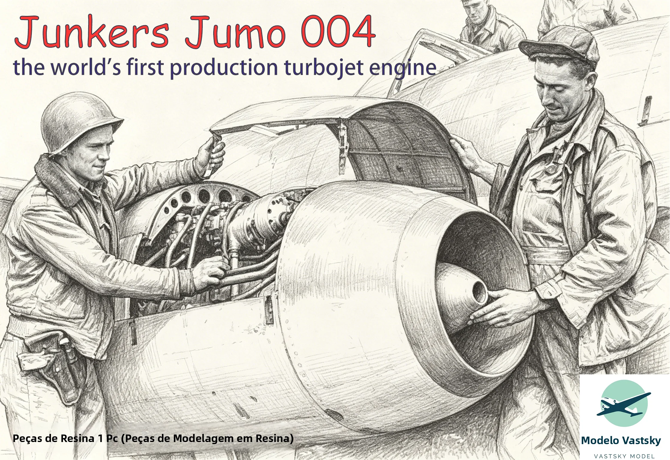 jumo-004-ジェットエンジン-3d-プリントモデルキット-ジューゲン・リッターデザイン-コレクタブル航空機モデル-diy-組み立て玩具