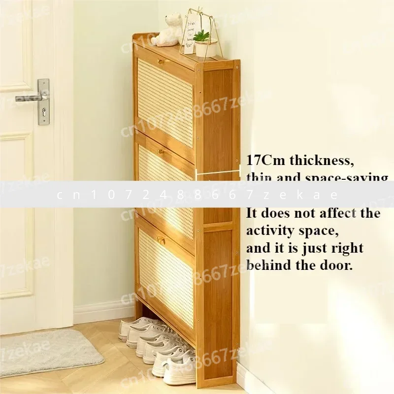 خزائن الأحذية الصغيرة الاسكندنافية، رف الأحذية الجانبي الضيق للغاية، بسيط مائل متعدد الطبقات، شقوق منزلية رفيعة للغاية على الحائط #6