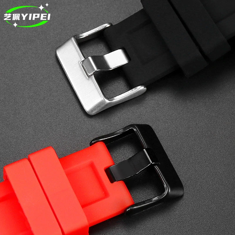 Silicone rubber watch Band For diesel DZ4496 DZ4427 DZ4487 DZ4323 DZ4318 DZ4305 men's watch strap bracelet black 24mm 26mm 28mm