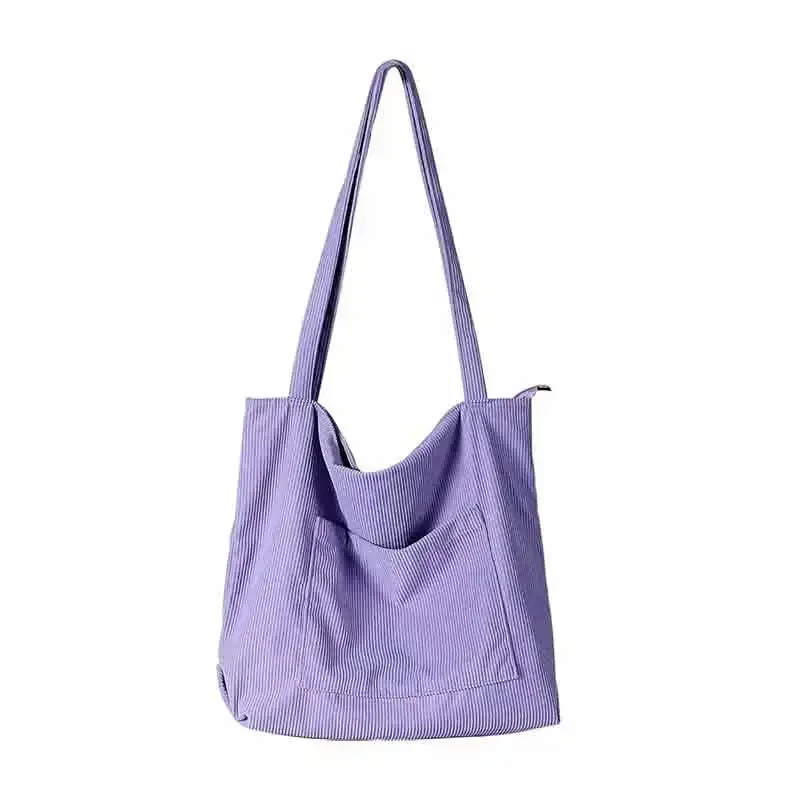 MKW1 bolso de mano de pana para mujer, bolso Hobo de hombro grande