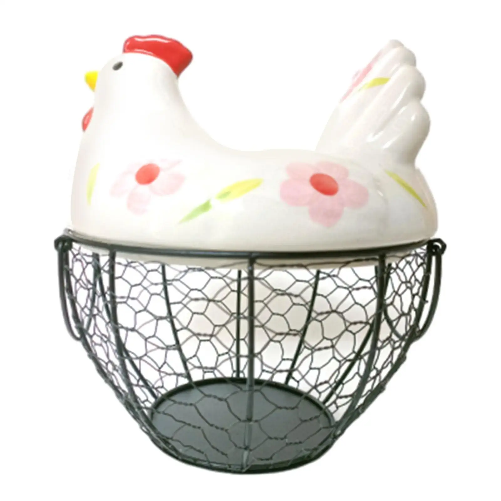 Chicken Egg Basket Round Gathering Fresh Eggs Countertop Egg Collecting Basket