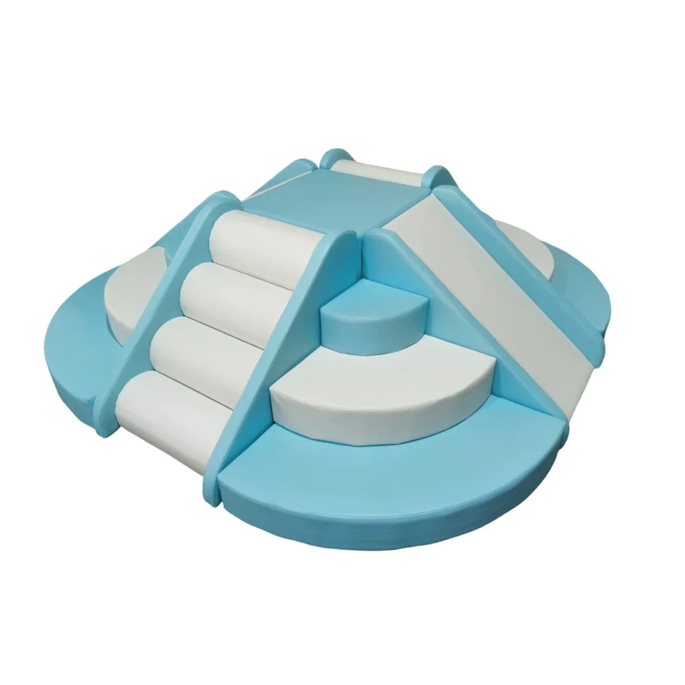 

Детский мягкий игровой комплекс с пеноблоками и элементами для лазания, идеально подходит для использования в помещении