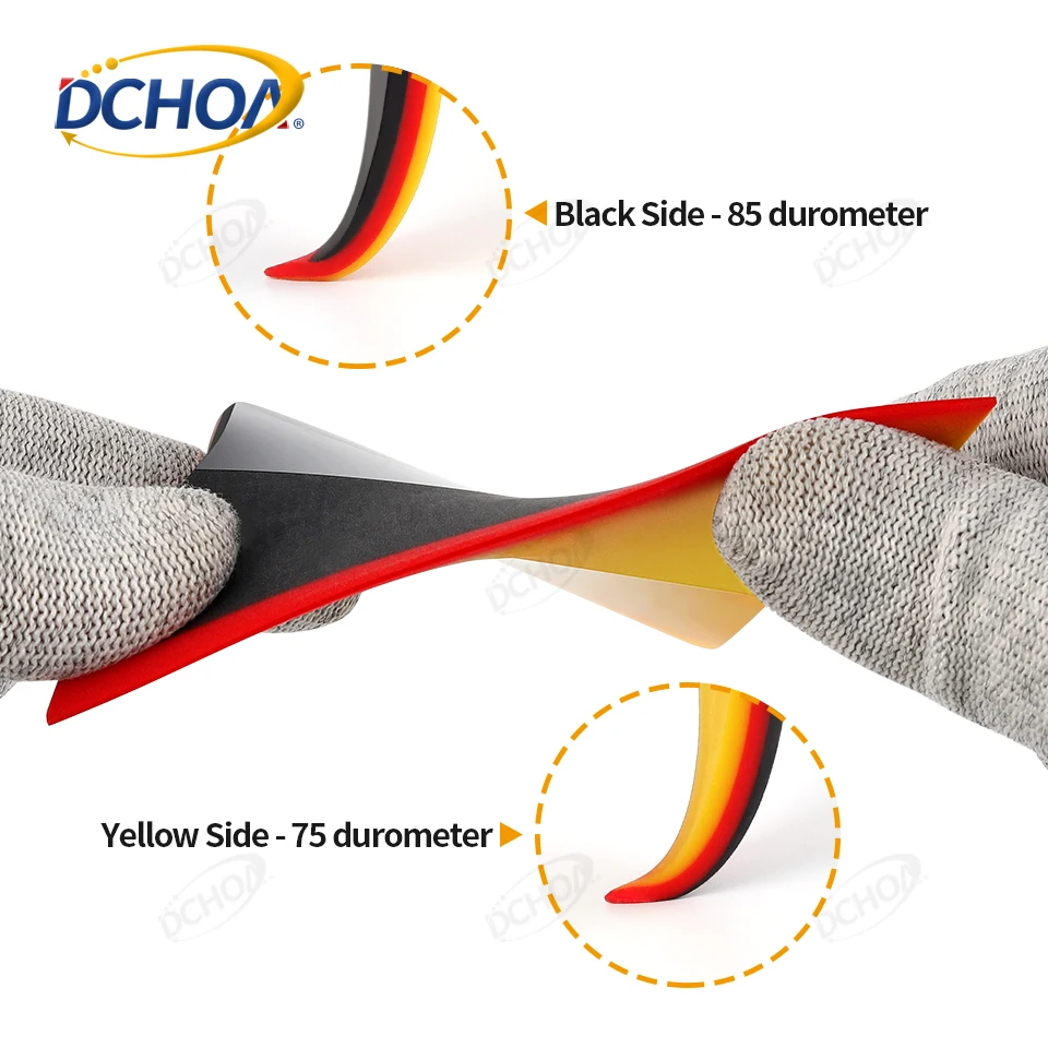 DCHOA Soft Squeegee 3-Layer for Car PPF Vinyl Wrap Headlight Film Window Tint Curved Surface Installation Bubble Removal Tool