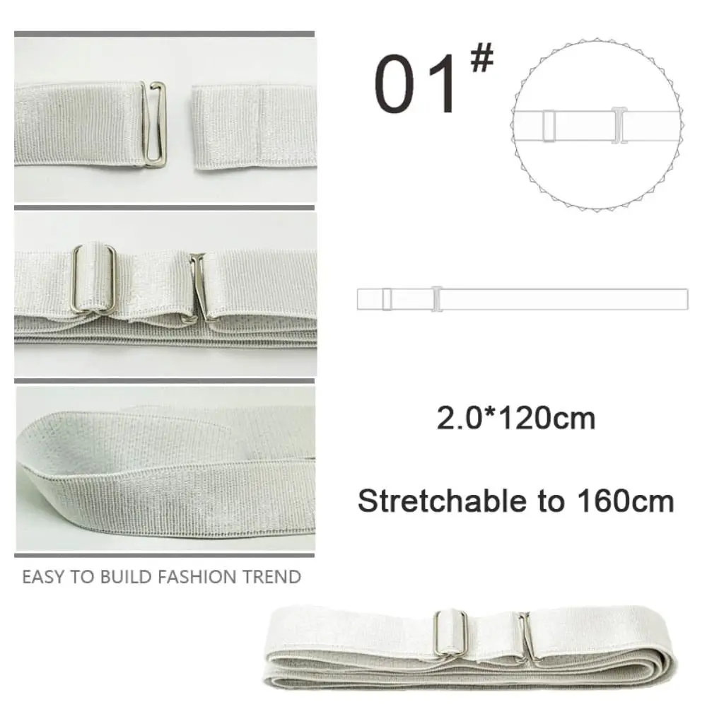 Universal Adjustable Shirt Stay Belt Elastic Non-slip Shirt Wrinkle-Proof Straps Lock Belt For Men Women