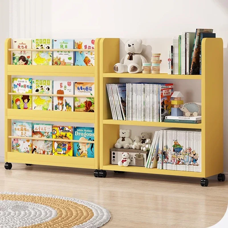 

Children White Bookcase Mobile Newspaper Small Toy Bedroom Doll Corner Dorm Room Modern Book Holder Garden Raf Room Organization