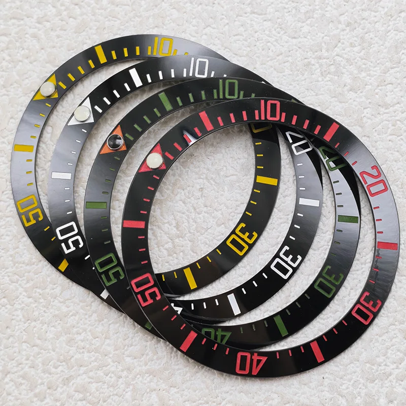 38mm Tilted Ceramic Bezel Insert Ring Fits SKX007 SKX009 SRPD 40mm Watch Case Watch Bezel Inserts Watch Accessories Refit Parts