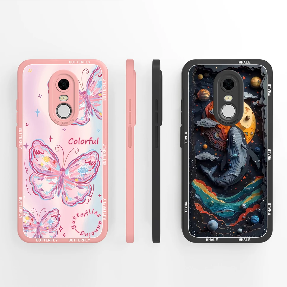 ل Redmi 5 Plus / Redmi ملاحظة 5 جراب هاتف جميل القط الزهور أنماط أعلى جودة الوفير ل Redmi 5 + / نوت 5 خفيفة الوزن Funda #6