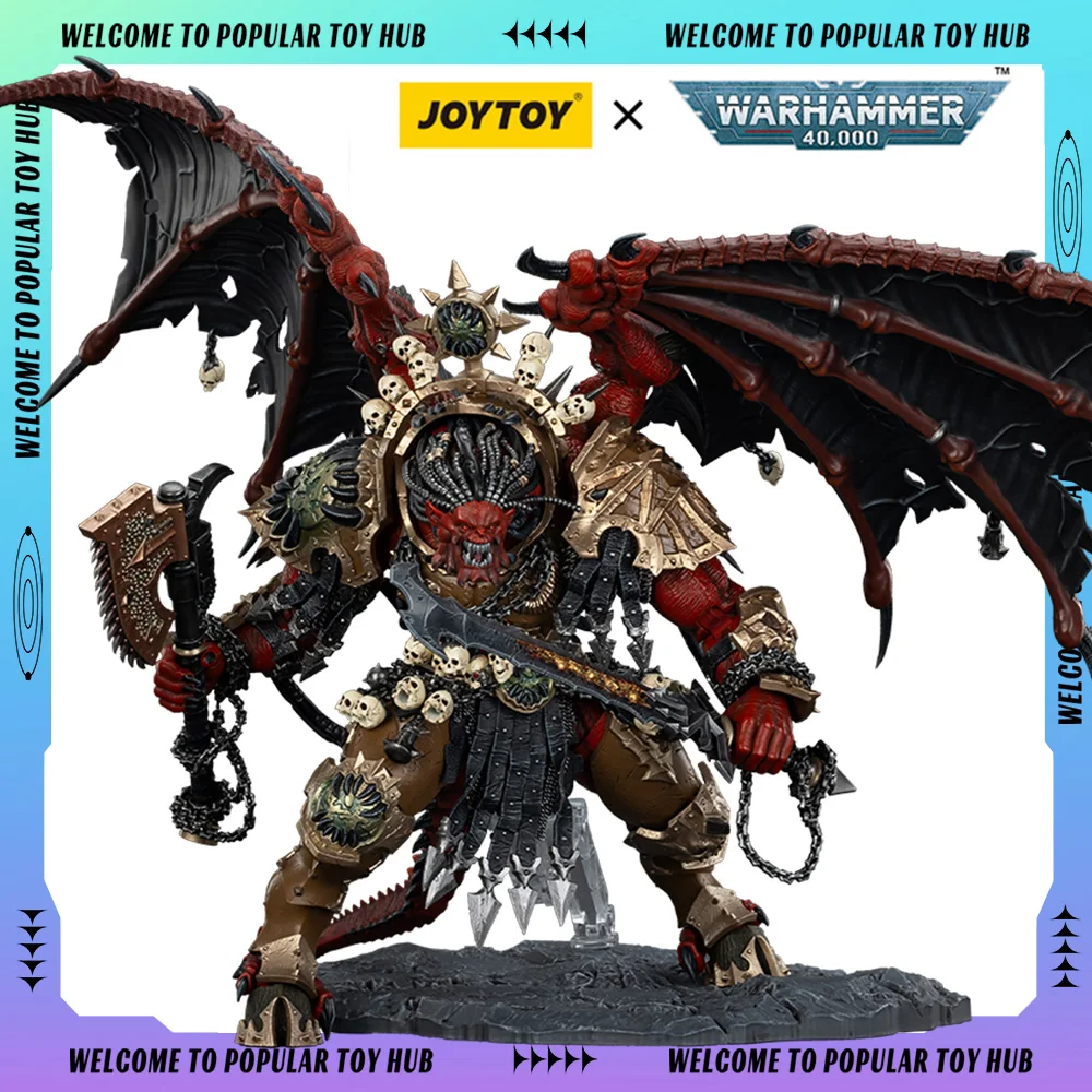 

Горячие фигурки героев JOYTOY 38 см Warhammer 40K World Eaters Angron Daemon Primarch of Khorne, индивидуальные модели, игрушки, подарок на день рождения для мальчиков