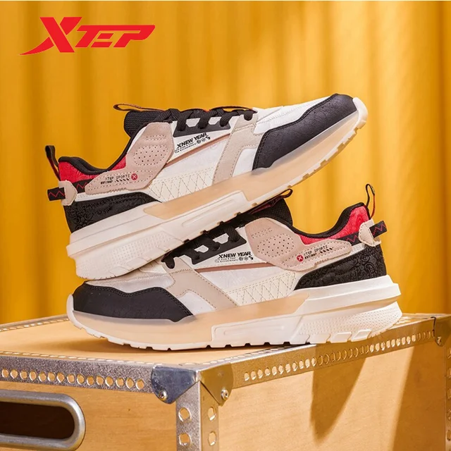 Xtep 80s Walking Shoes Male 2023 Cushioning Lightweight Men's Sneakers  Comfortable Vintage Sports Shoes For Men 877119320019