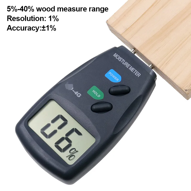 Two-pin digital wood moisture meter wood moisture tester moisture meter wood moisture detector large LCD display  Extra 1% Off