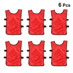 6pcs Kids Football Vest Breathable Pinnies Scrimmage Vest Sports Training Waistcoat Clothes For Basketball Cricket Soccer