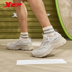 Xtep Casual Shoes For Men 2024 Summer Cozy Fuzz Men's Sports Shoes Non-Slip Soft Breathable Leisure Outdoor Shoes 976219320005