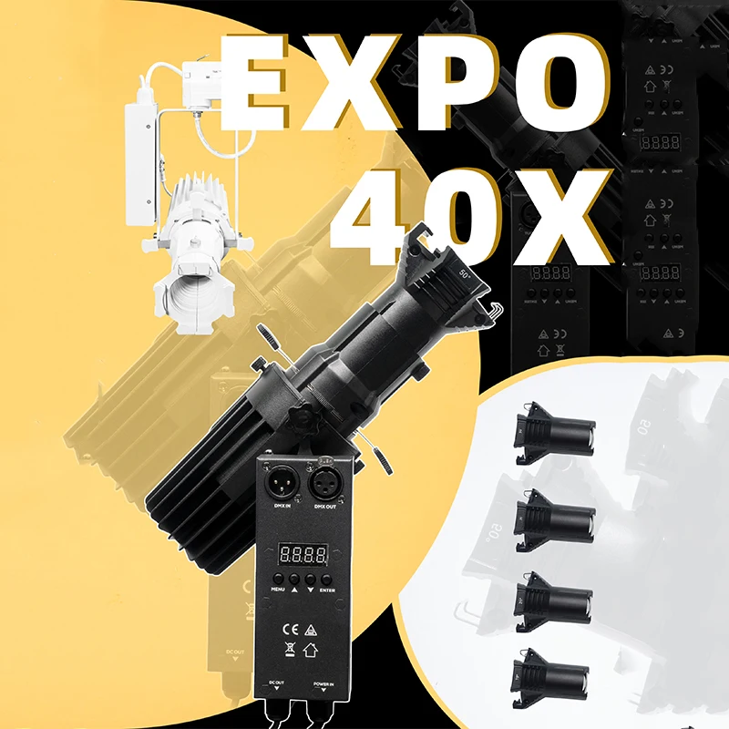 

40 Вт светодиодный профильный светильник 2IN1 теплый холодный белый эллипсоидный прожектор с фиксированным фокусом ручная резка проектор для музея