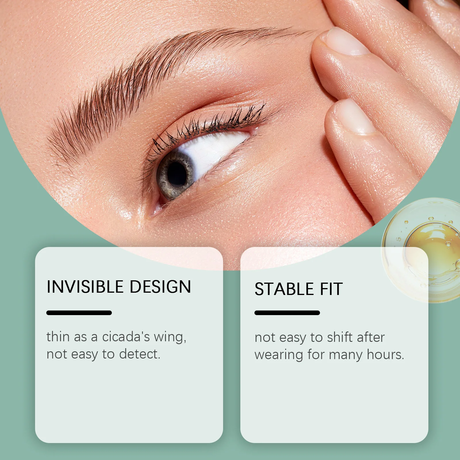 Eyelid Lift Strips Clear Shaping Big Eyes Lasting ที่มองไม่เห็น Natural Self-Adhesive Double Fold เทปตาสติกเกอร์แต่งหน้าเครื่องมือ