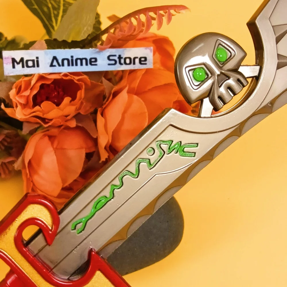 7인치 메탈 애쉬브링어 카타나 오리지널 사무라이 검 월드 오브 워크래프트 애니메이션 검 닌자 나이프 실물 크기 일본 카타나 장난감 선물