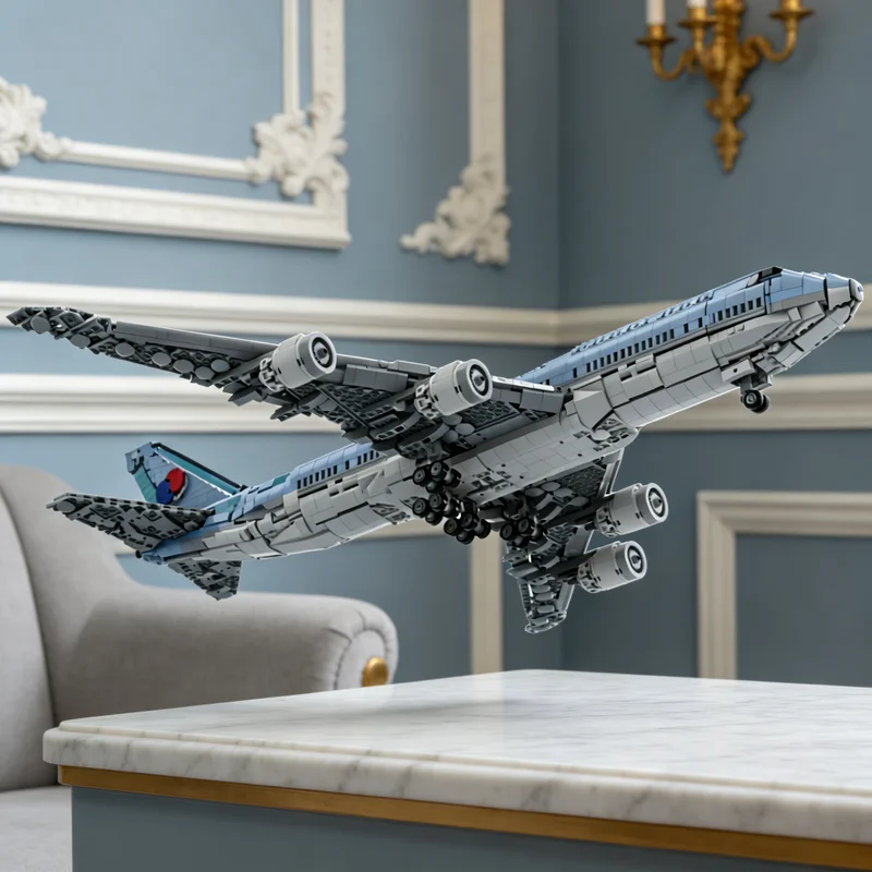 

3233 детали MOC Корейские авиалинии Boeing 747-8I: Модель-конструктор, Рождественский подарок, Игрушка, Креативная идея для самостоятельной сборки, Кирпичики-конструктор