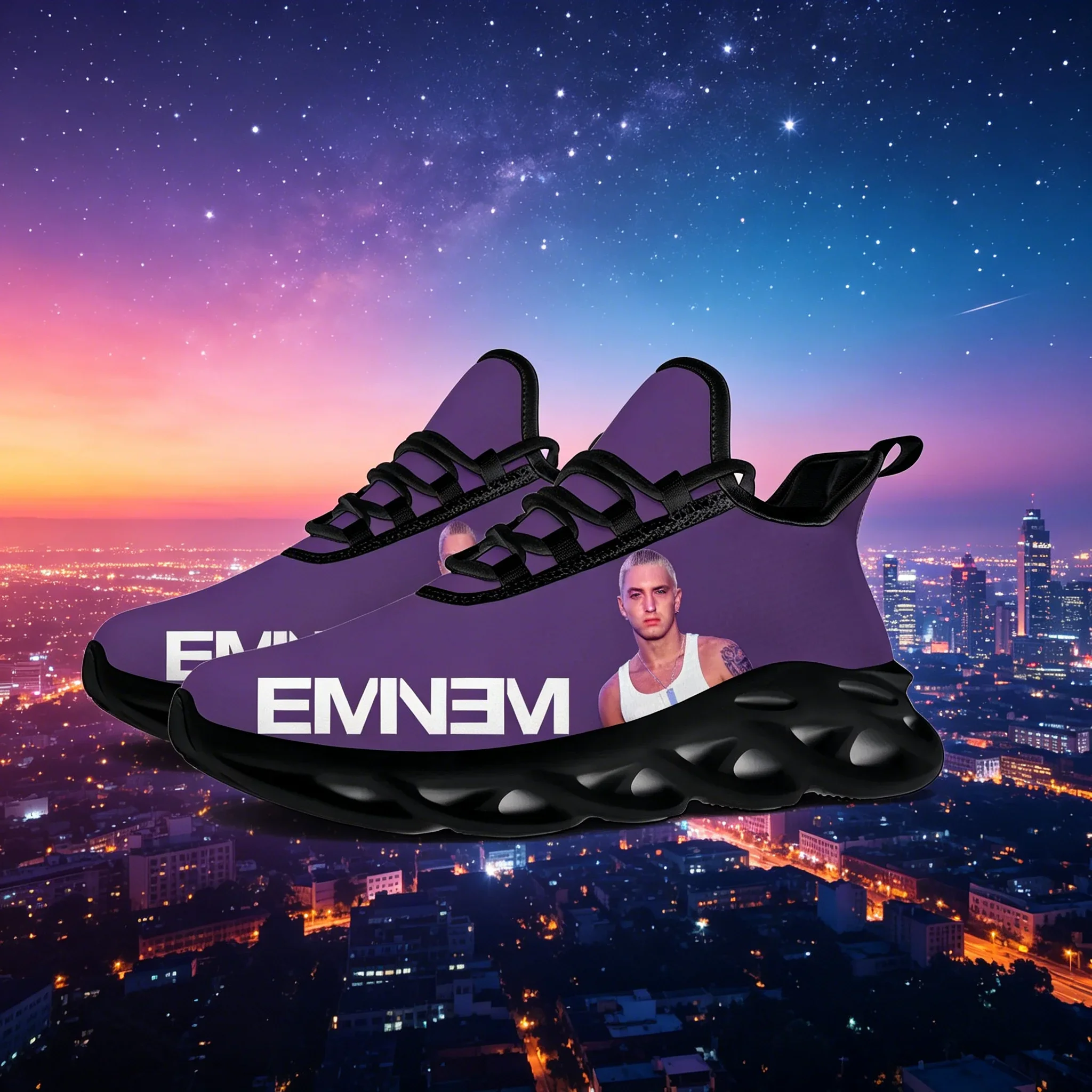 Eminem Custom Blade Casual Shoes Hip Hop Rapper Print Lightweight Breathable Unisex Street Fashion Outdoor Walking Sneakers