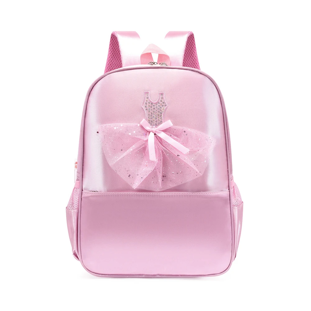 Syzm Roze Kinderen Rugzak Elegante Rugzak Met Kant Decoratie Meisjes Dansen Schouders Bag Ballerina Dans Zak Voor Kinderen